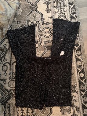 Black Sequin Pants Zara